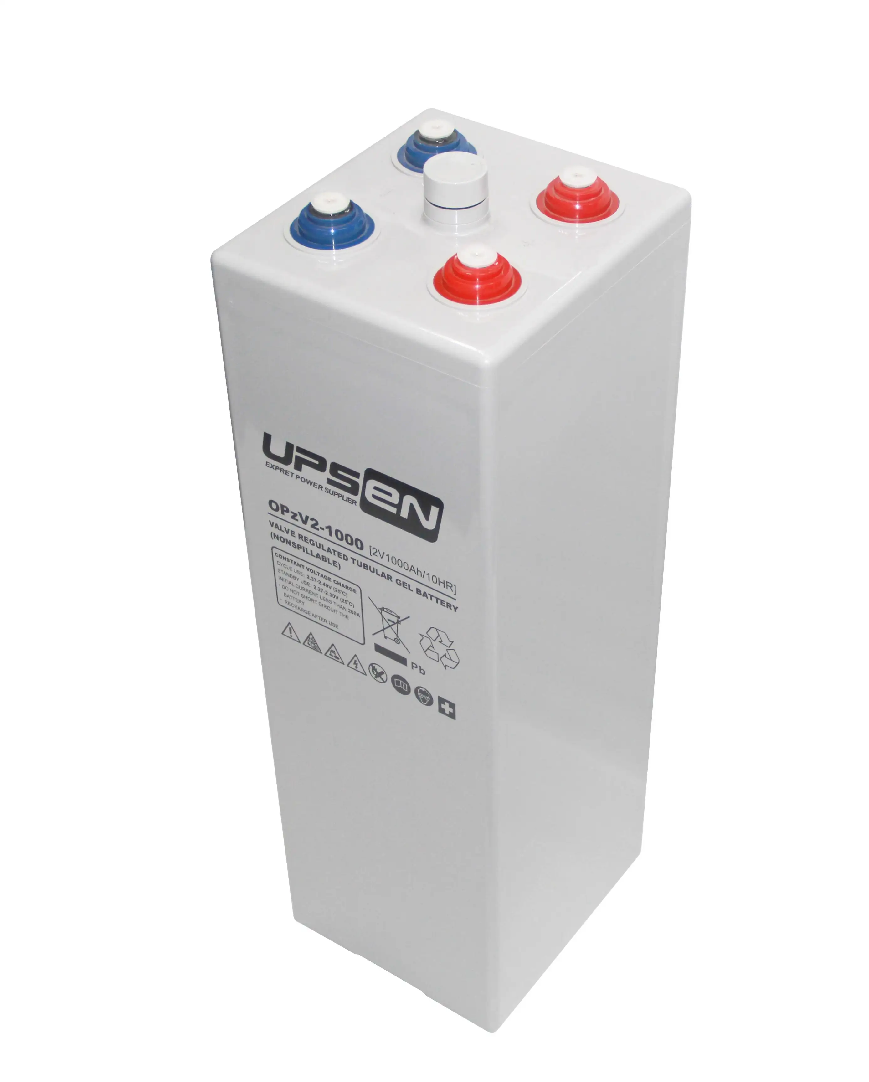 OPzV Tubular Rechargeable Batteries with Long Lifetime 2v 1000ah Deep Cycle Gel Battery Energy Storage