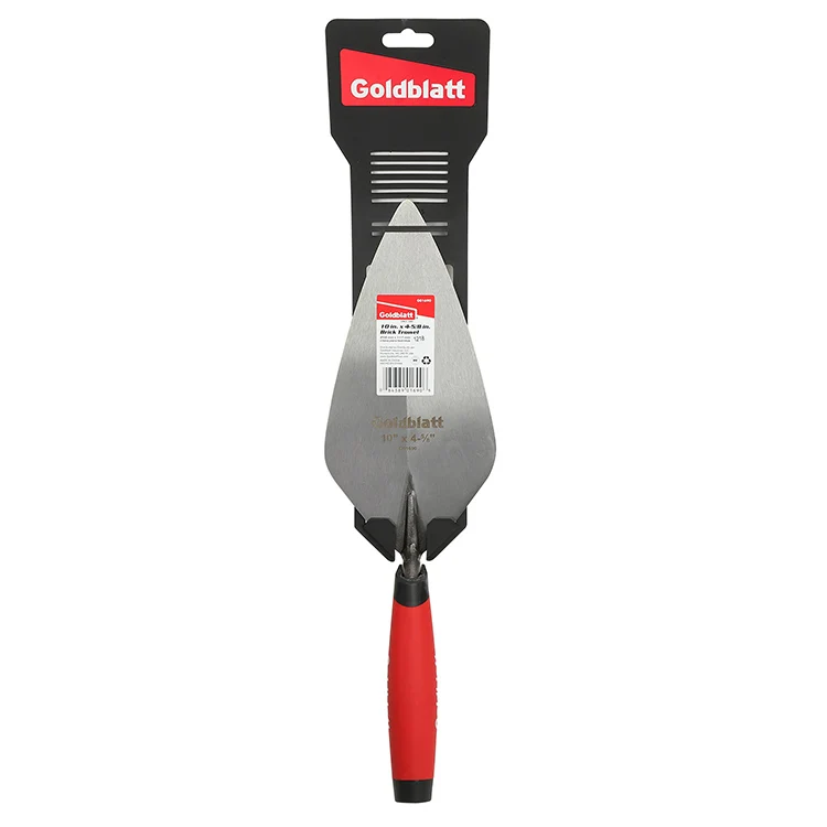 Goldblatt Professional One-piece Drop Forged Blade London Brick Trowel With Soft Grip Handle