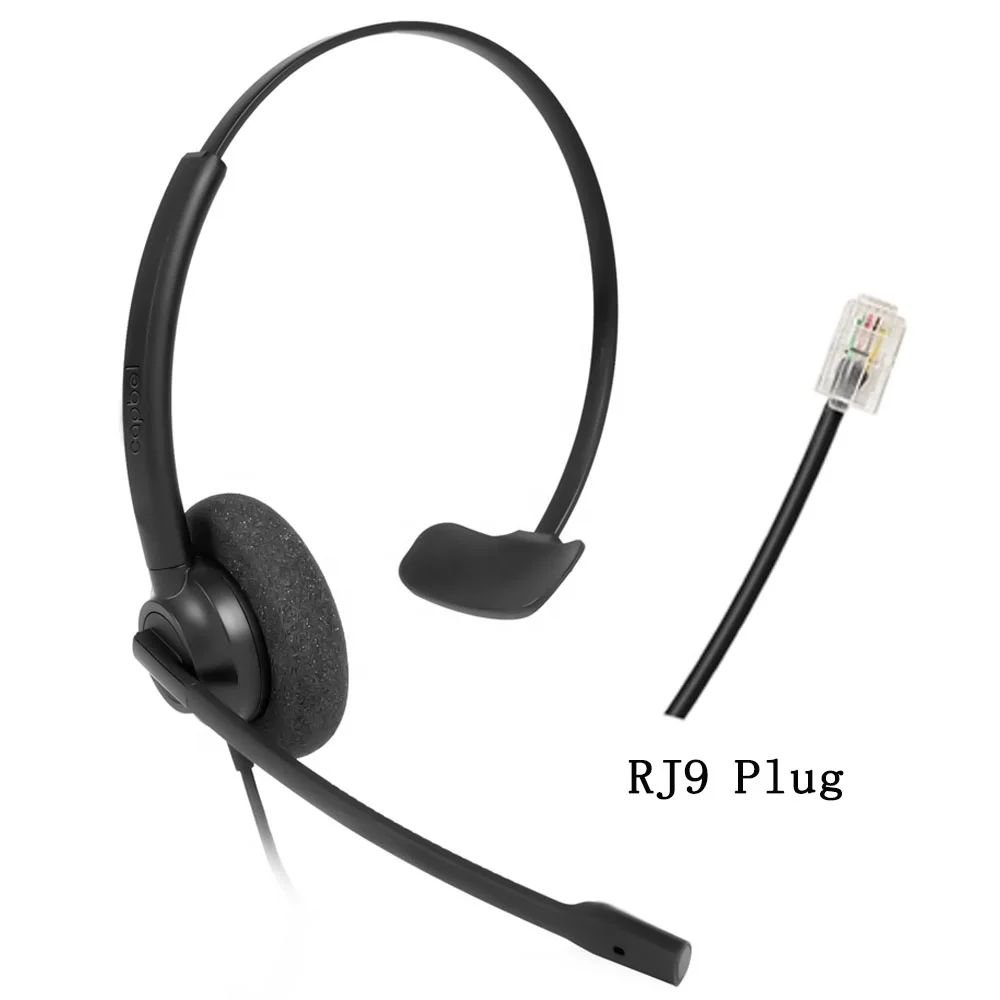 Quality Assurance Professional Singlesided Call Center Telephone Headset for Phone Center IP With Noise Cancel Microphone