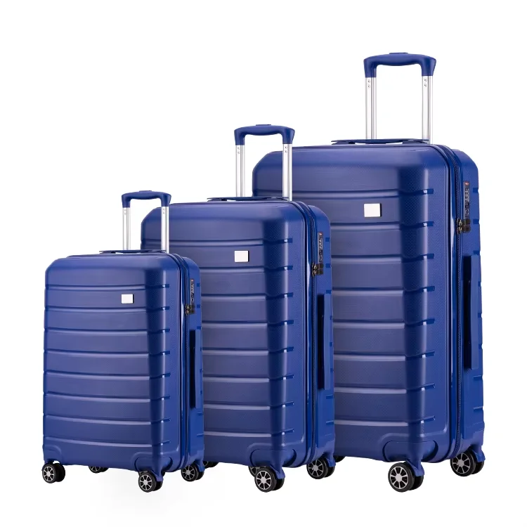 Factory Wholesale 360 Mute Wheel Aluminum Handle Luggage Cases ABS Plus PC Material Durable And Convenient Trolley Set