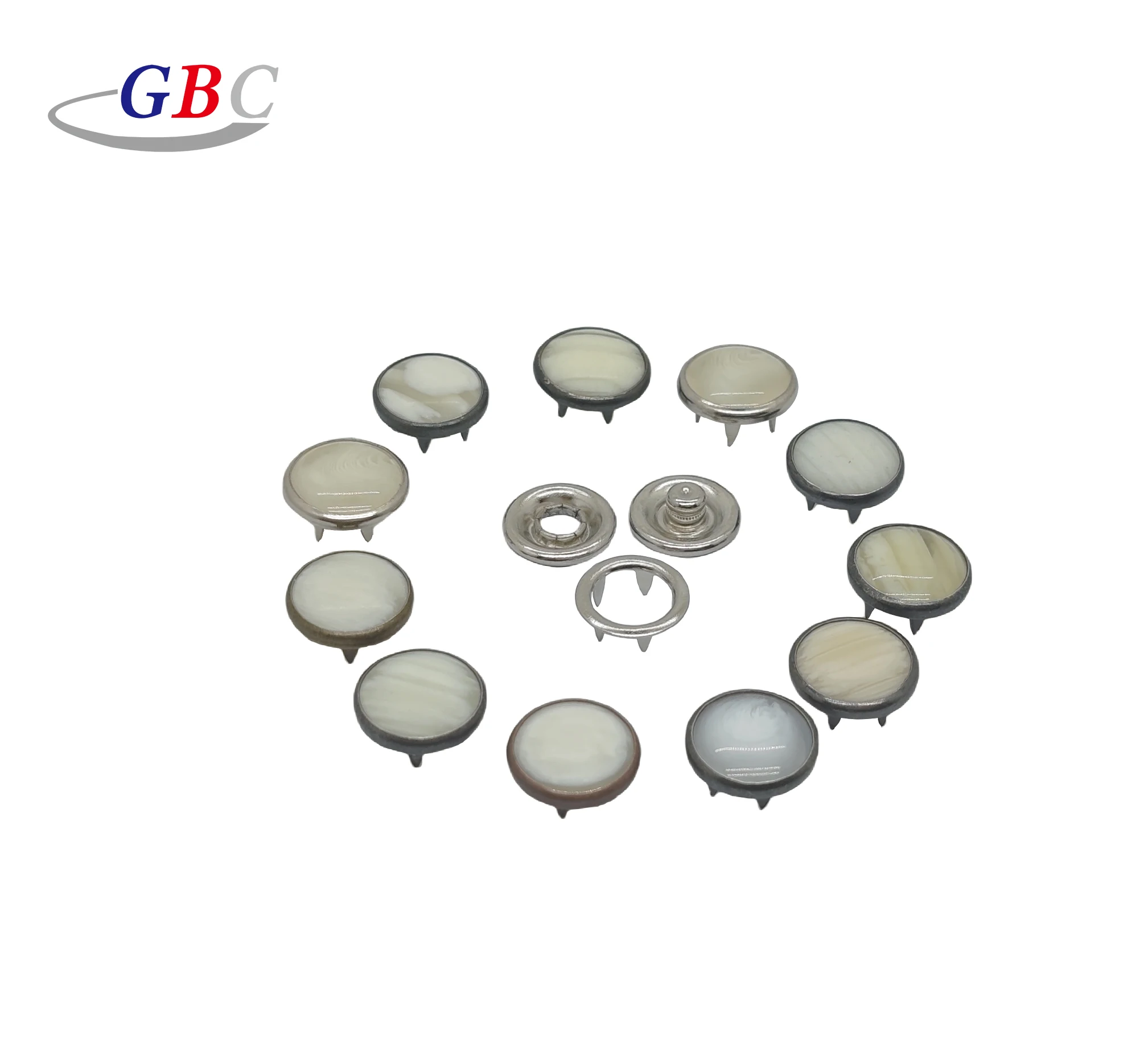 OEM high-quality Fancy customize Brass Pattern  prong snap button for cloth bags shoes hats 4 part button press stud