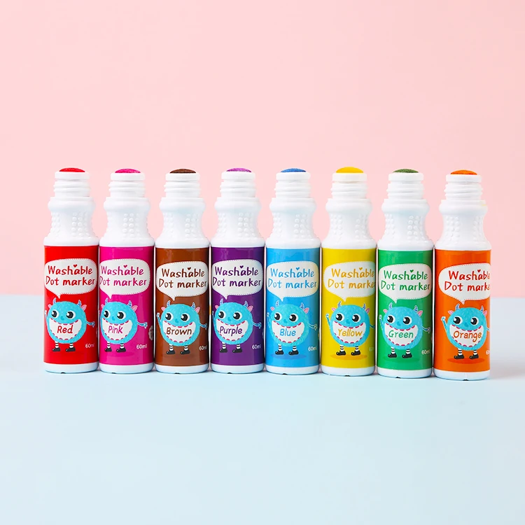 Superdots washable 8 pack kids graffiti markers paint set 18 mm nib sponge nib applicator DIY drawing toys painting art kit