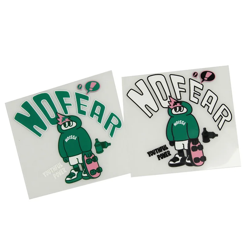 Customized colorful logo printed Clothing Stickers transfer high density heat transfer sticker