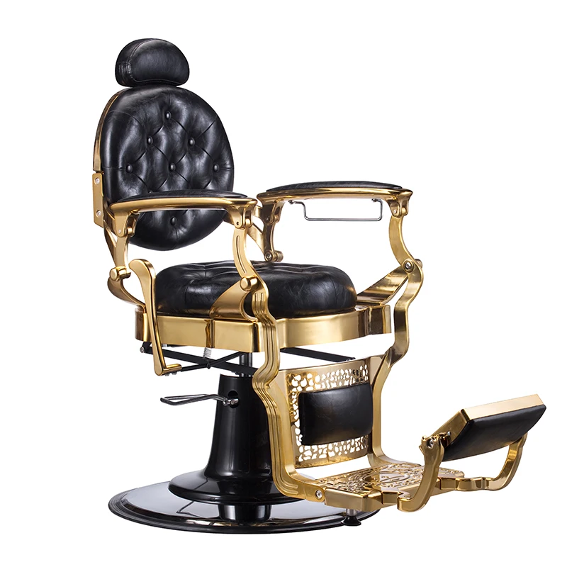 Top Quality Gold and Black Color Classical Durable Hair Salon Equipment Barber Chairs//