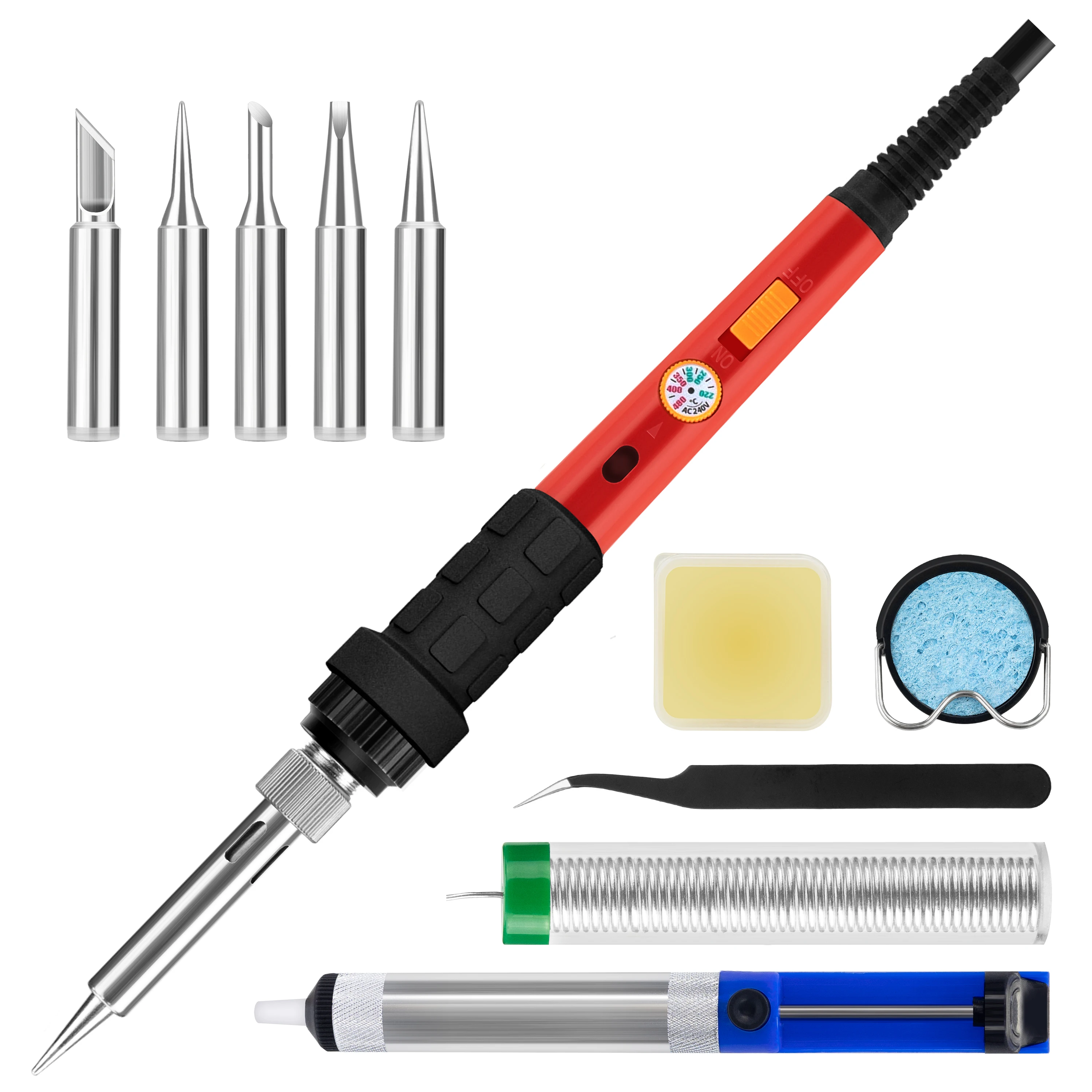 KAIWEETS Electric Soldering Iron Kit Electronics 60w Adjustable Temperature Welding Iron Electric Soldering Irons