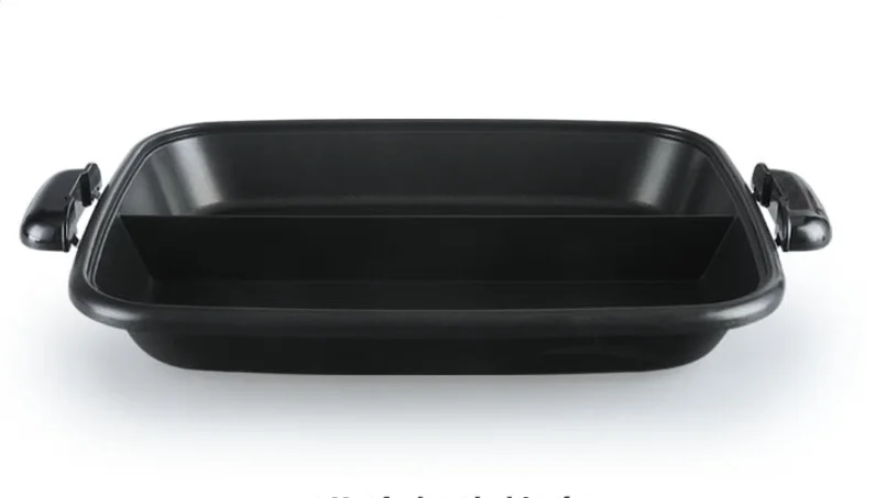 Maifan stone electric baking pan Electric baking paper wrapped fish -Power Smokeless Grill with Tempered Glass Lid with Interch