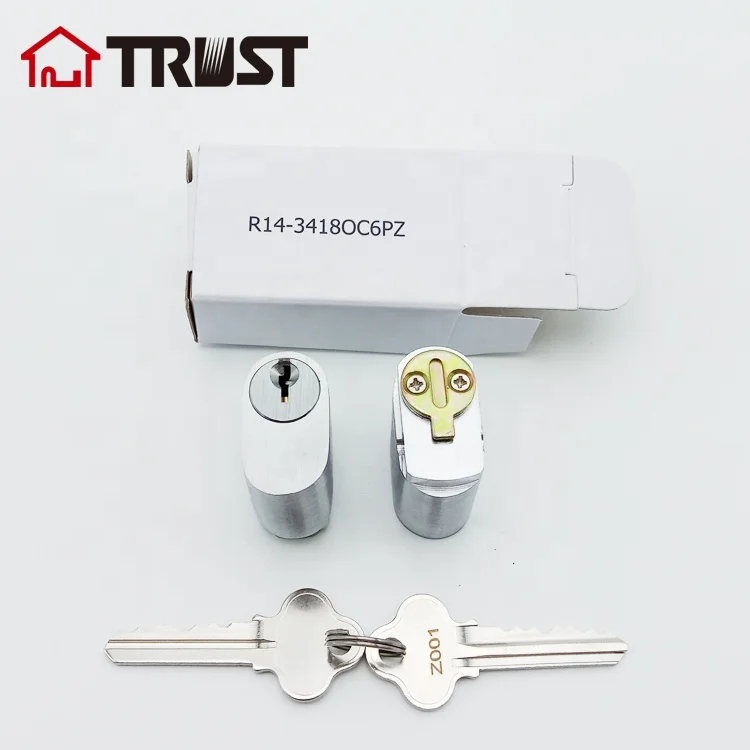 
TRUST OV34-SC 34mm Brass Oval Cylinder High Security Lock Cylinder For Safe Cylinder Lock 