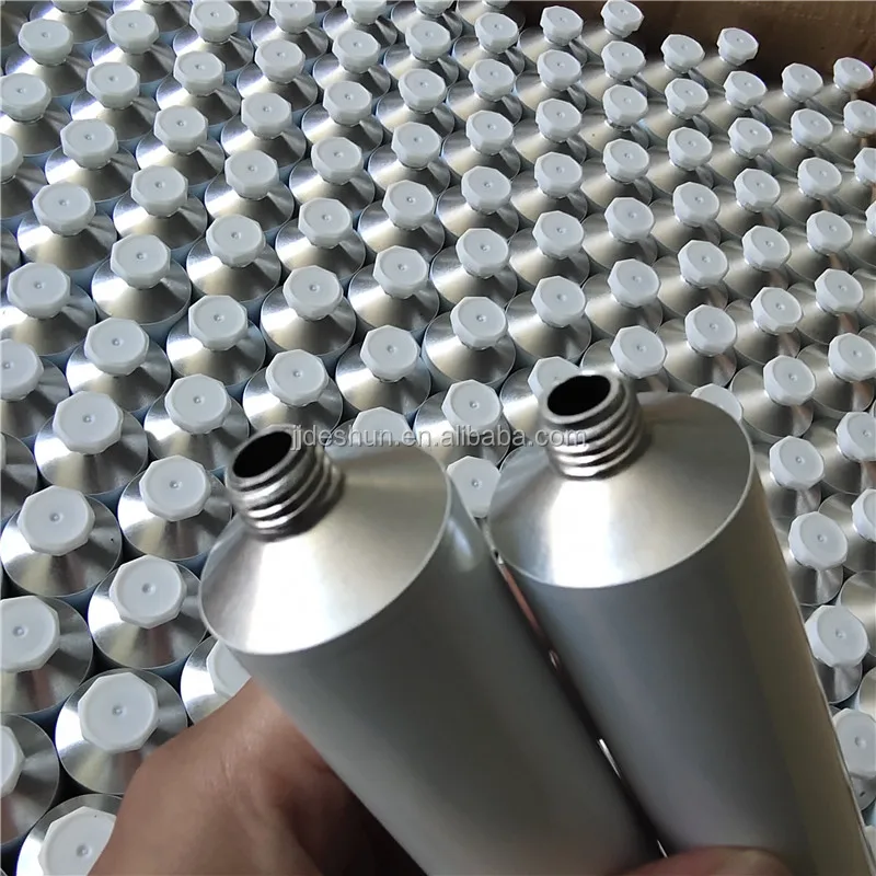 Jiujiang Deshun White Lacquer Blank Aluminium Tubes Pet Foods 4oz 110g 120g Hair Cream Empty Tubes in stock