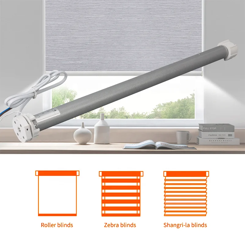 Alexa tuya wifi smart 120v low powered motorized electric roller zebra blind shades motor kit