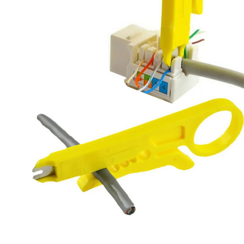 Wire Stripper Crimper Pliers Crimping Tool Cable Stripping Wire Cutter Crimpatrice Tool Parts yellow/blue/black