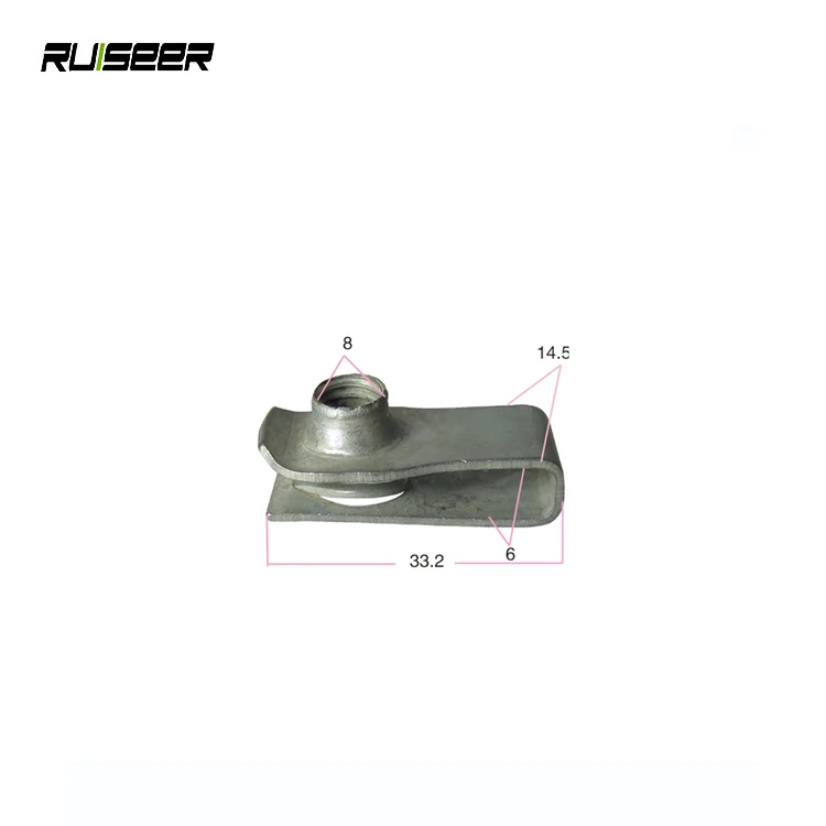 Universal Car Fasteners Plate spring nut QC/T 608 Carbon Steel Fastener Clip Screw Base Spring Plate U Type Clip Speed Nut