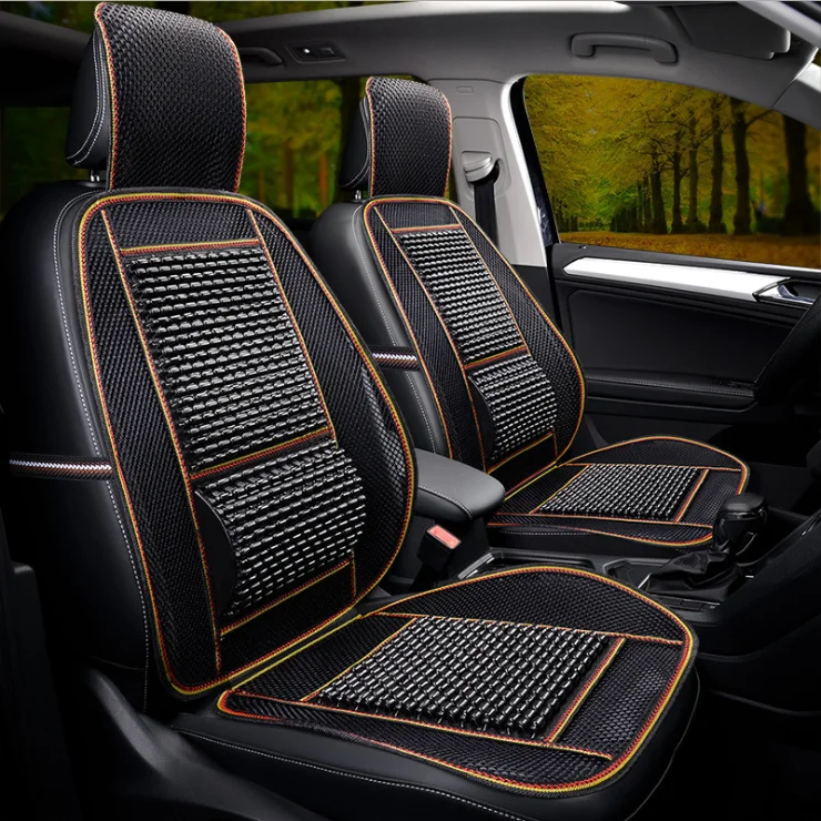 Summer Car Seat Covers Wooden Bead Massage Comfortable Seat Mat Hollow Breathable Cooling Cushion