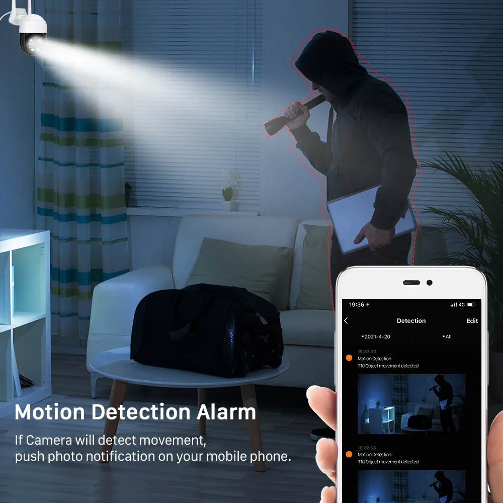 Wireless 1080P 2MP Tuya Smart camera Waterproof Outdoor IP Cameras P2P WiFi Security CCTV Surveillance PTZ Camera factory