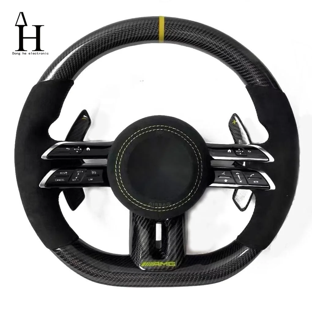 Custom new design LED carbon fiber AMG style steering wheel W204 W212 W221 W222 W223 AMG S63 2005-2021