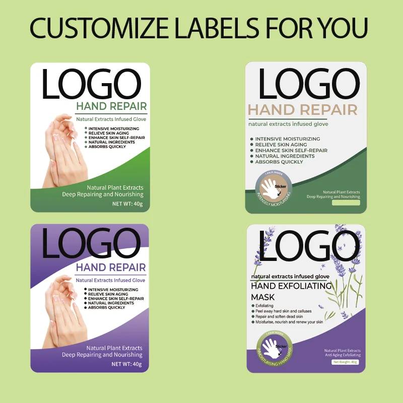 private label handmaske paraffin wax spa gloves and  anti aging moisturizing hand mask oem for dry skin