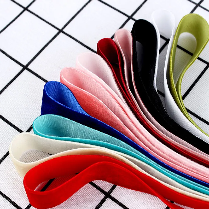 Factory wholesale velvet ribbon 25mm clothing decoration  hair bow gift printed ribbon roll