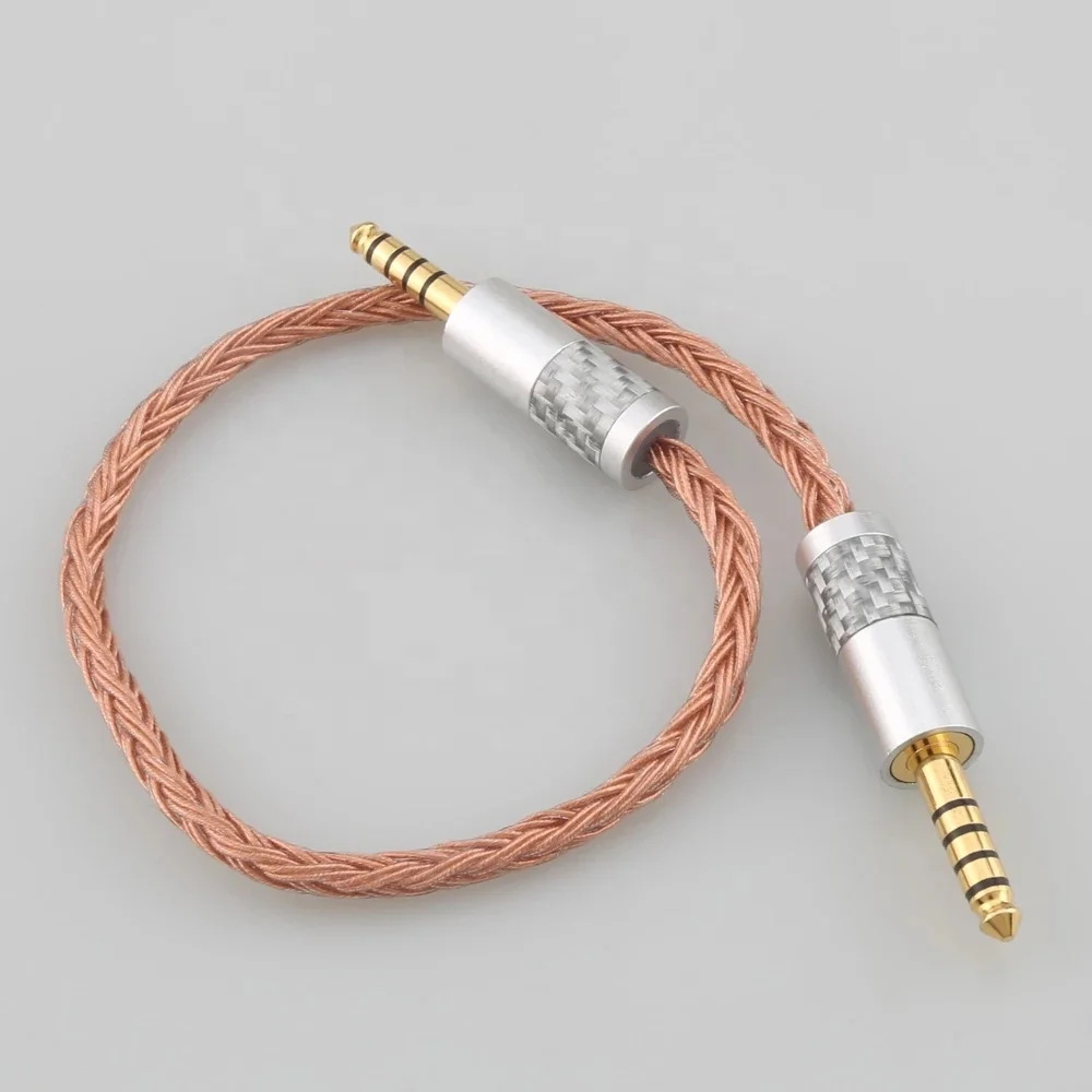 16 Core 99% 7N OCC Earphone Cable 4.4mm Balanced Male to 4.4mm Balanced Male Audio Adapter