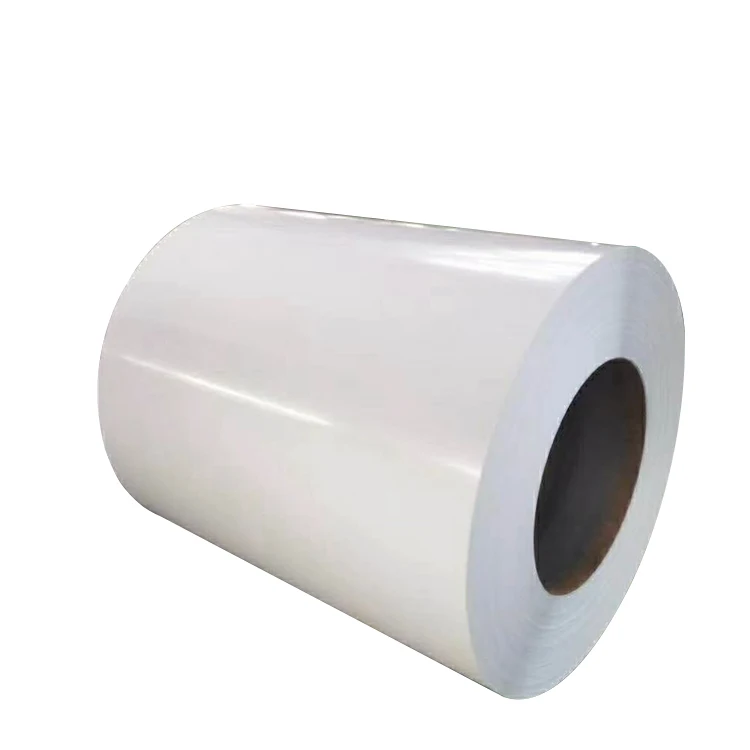 Ppgi coil prepainted galvanized steel iron ppgl sheets hot dip dx51d Z275 white color thick colour coated rolls