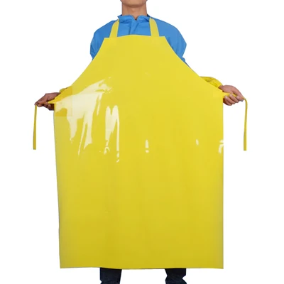 New Design Custom Logo waterproof yellow  tpu rubber sleeveless apron
