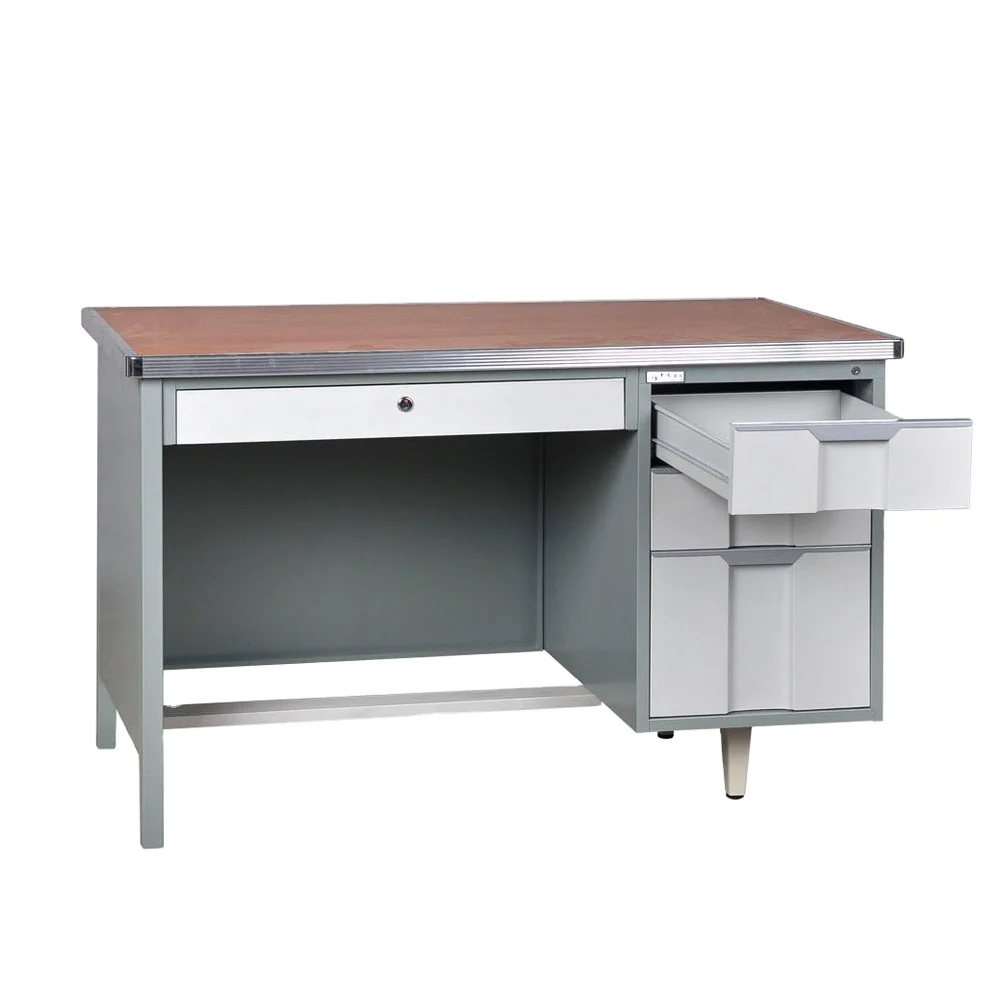 
Cambodia modern L1200mm 3 locakble drawer metal office desk 