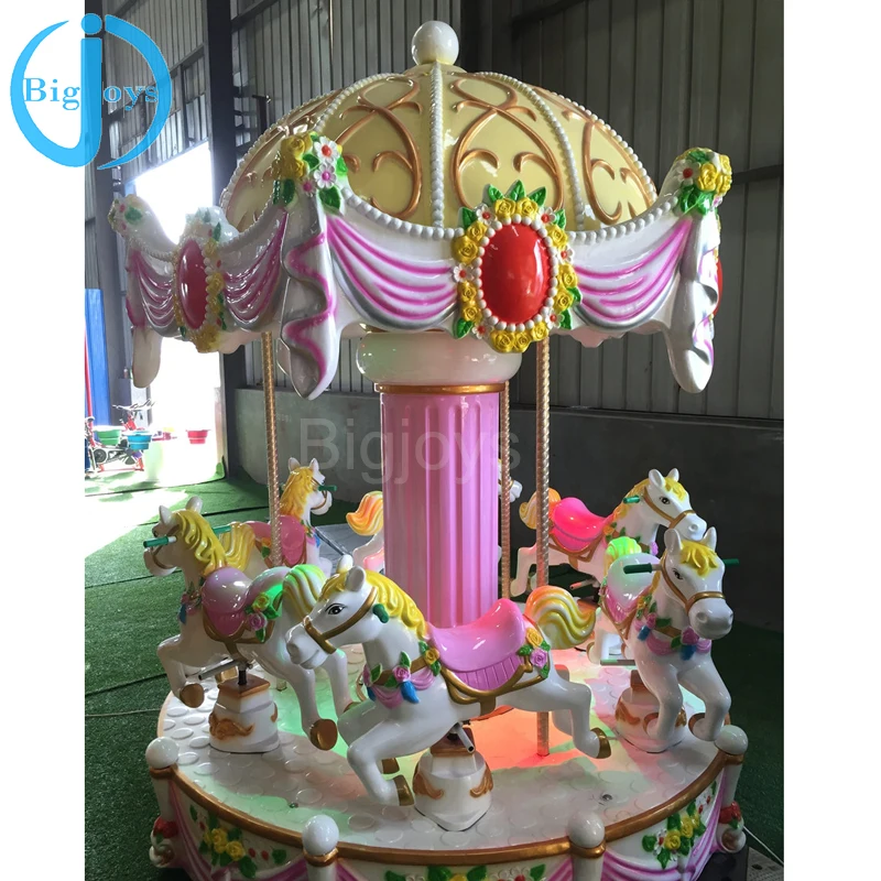Attraction 6 Seats Kiddie Loyal Carousel Children Shopping Arcade Amusement Park Rides Carousel Horse For Sale