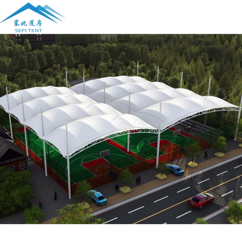 Высококачественный стальной футбольный баскетбольный Теннисный корт палатка мембранная структура теневая