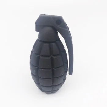 Black grenade shape 3d pvc usb flash drive Robber Soft PVC Pendrive