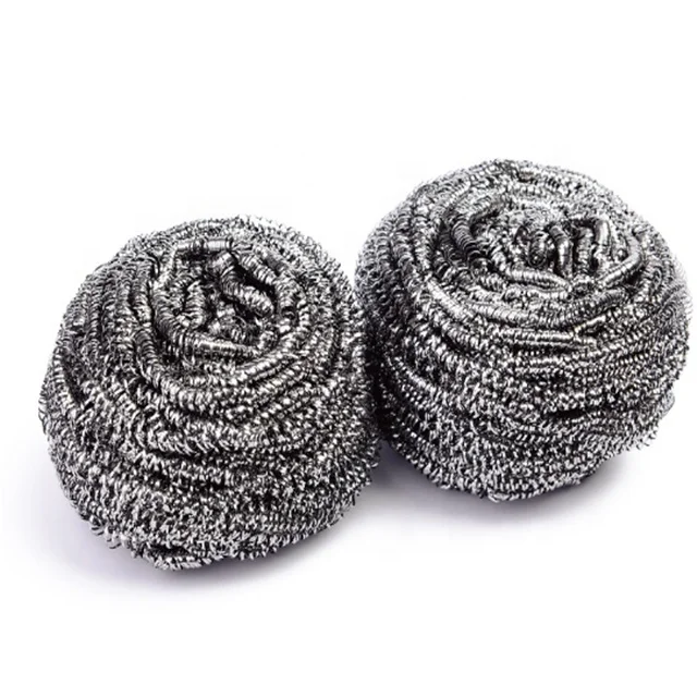 stainless steel scrap sponge stainless steel wool scourer scrubber cleaning ball sponge for dishes