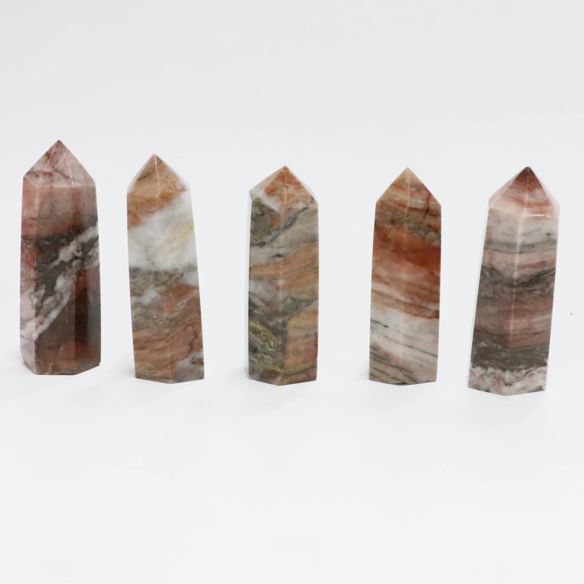 
Wholesale natural crystal single pointed hexagonal jewelry crafts 