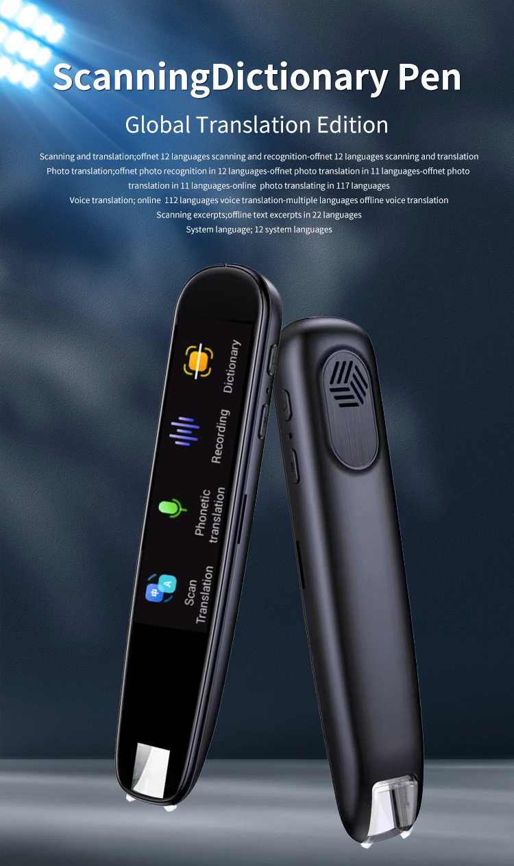 Electronic Language Translator Device A15S International Version Multilingual Translation Pen with 112 Languages