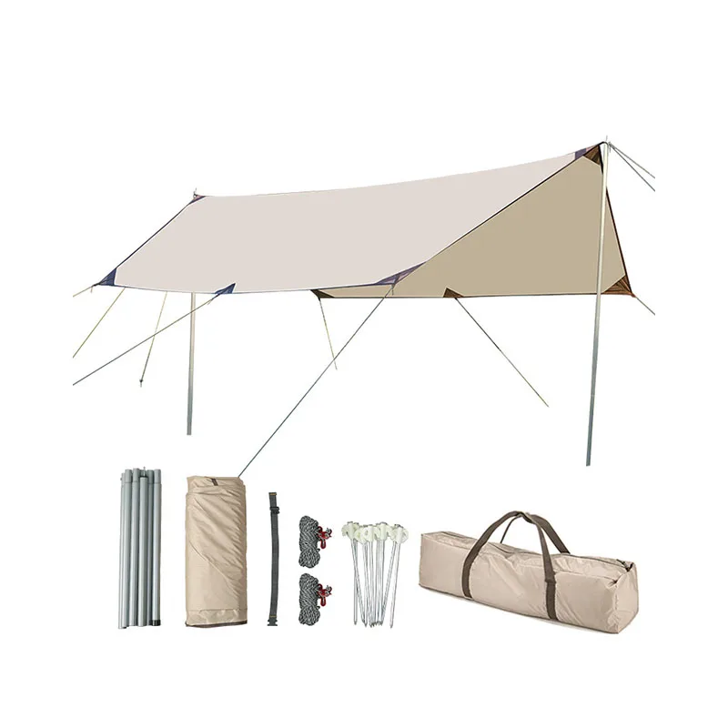 Outdoor Tent Awning Shade Picnic Travel Hiking Rainproof Waterproof Canvas Camping Canopy