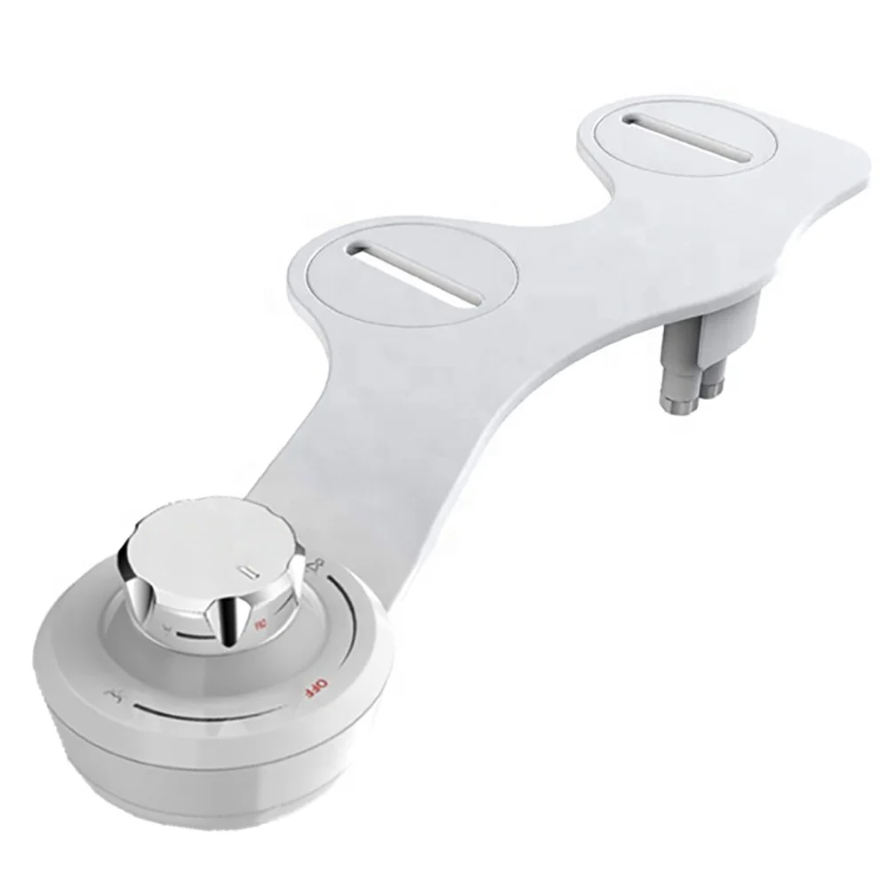 New Design Rear & Feminine Ultra Thin Toilet Bidet Slim Attachment Dual Nozzle