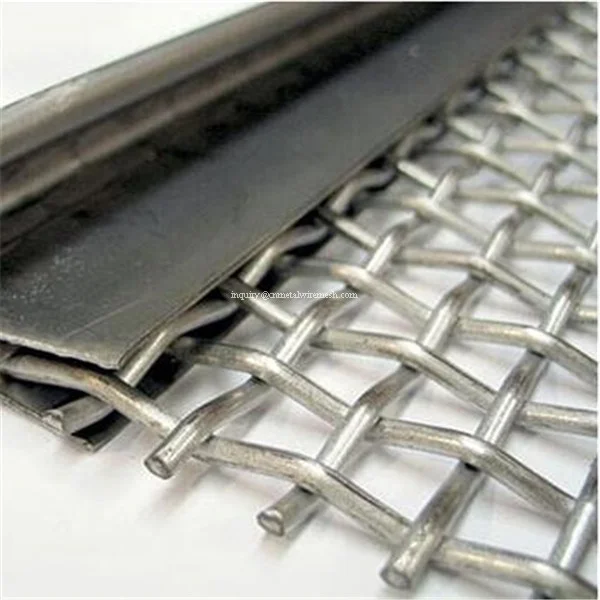 cheap Mine galvanized Screen Mesh or Stainless steel Crimped Wire Mesh sand gravel crusher Hooked Vibrating wire mesh