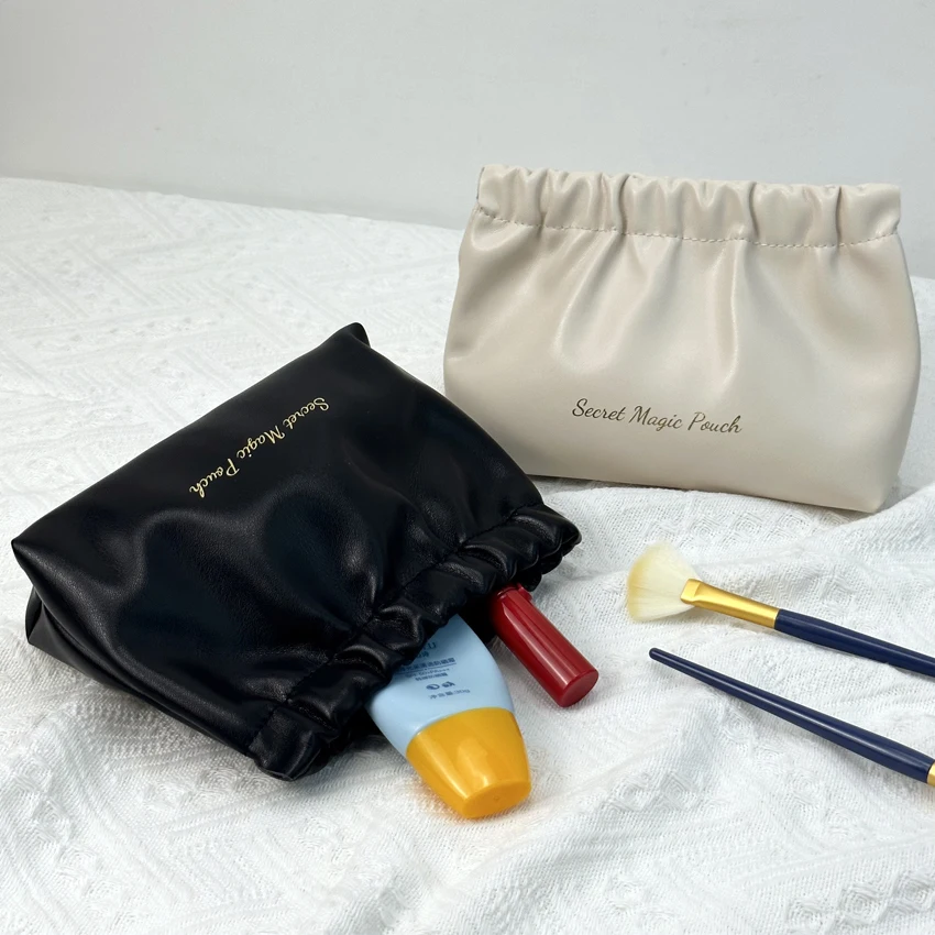 Wholesale Custom Jewelry Cosmetic Pouch Promotion Gift Beauty Bag Travel Toiletries Wash Bag PU Leather Pouch Mini Makeup pouch