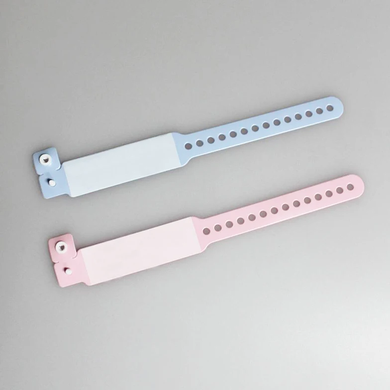 Different color disposable PVC waterproof writable customized surgical ID Bracelet for Patient Identification wristband