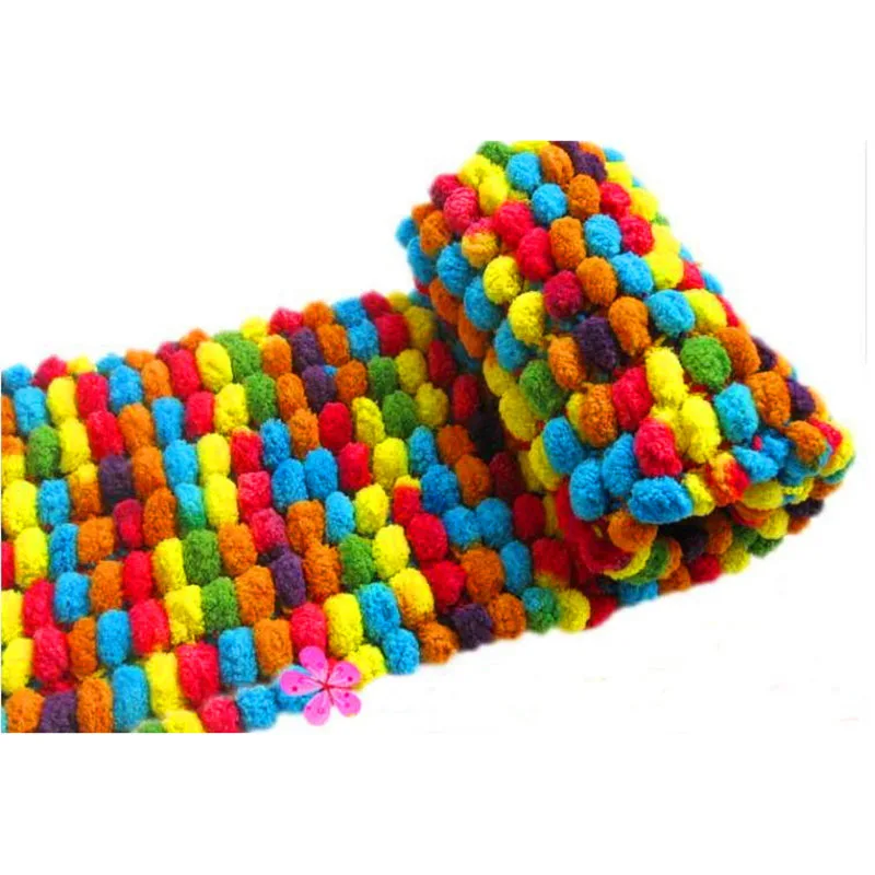 Baby Pom Pom Yarn Polyester Chenille Yarn for Knitting Cushion