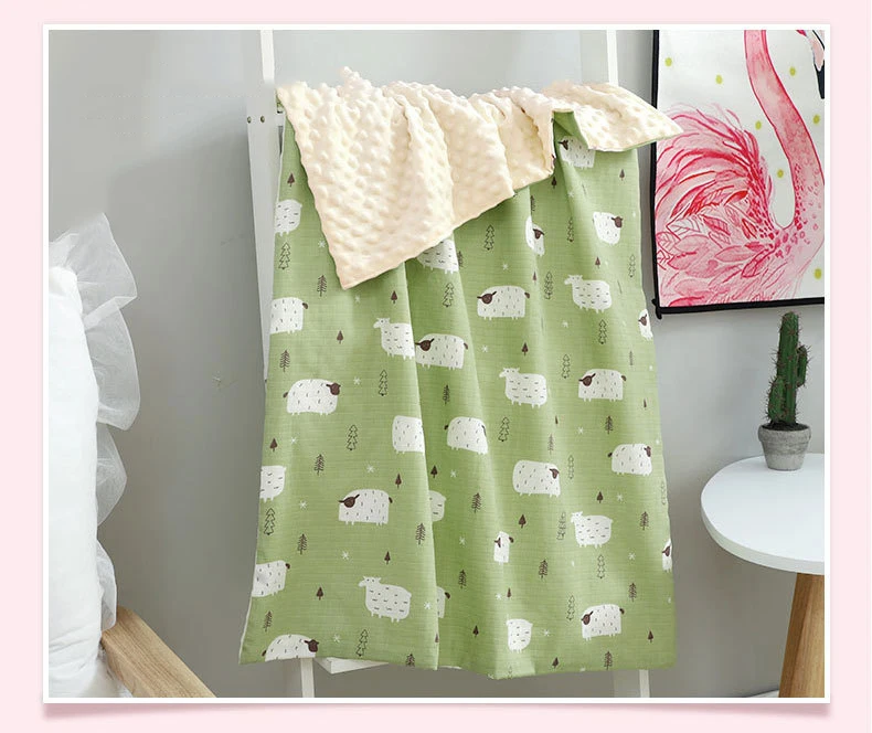 
wholesale microfiber cotton bamboo minky quilt dot cooling kids weighted blanket for baby 