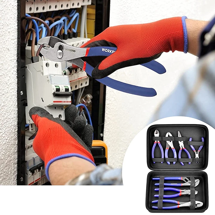 Plier Sets Storage Case for Groove Joint Long Nose Slip Joint Diagonal Linesman Wrench Organizer Case