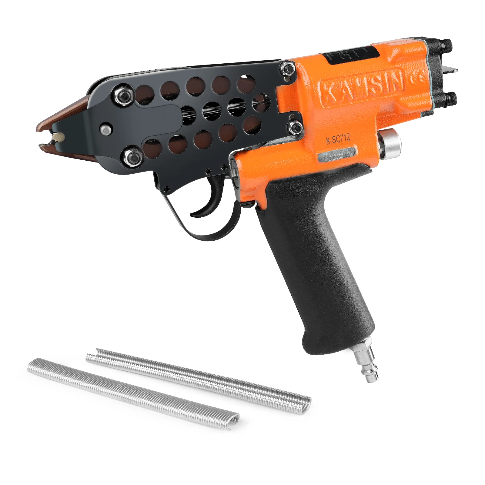K-SC712 Pneumatic Hog Ring Gun 1.7-2.05mm Closure Diameter for Wire Cage Spring Mattress and Bag Closures