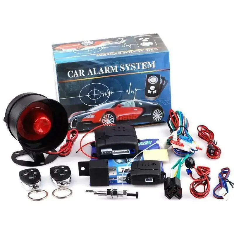 Universal Keyless Entry Siren  Security System  1-Way Car Alarm Vehicle System Protection + 2 Remote Control Burglar Alarm