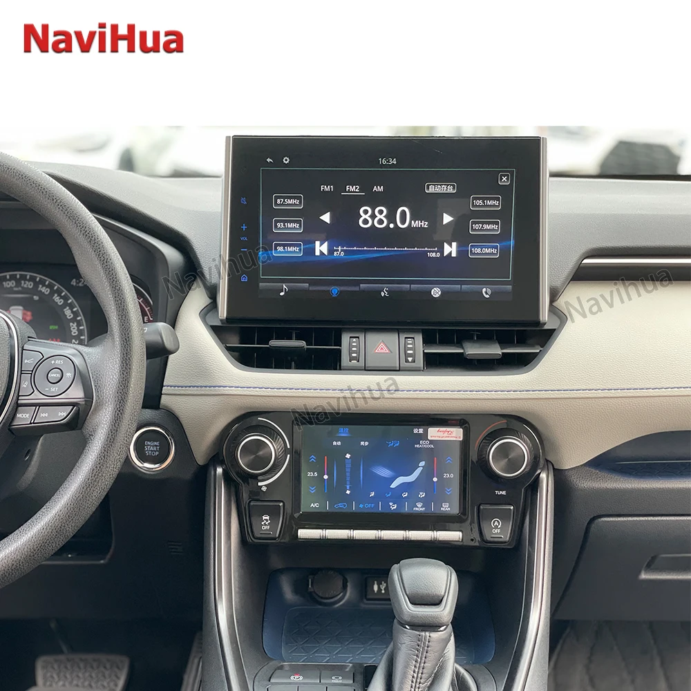 Navihua New Type AC Control Air Conditioning Panel Digital Climate Switch LCD Touch Screen for Toyota Rav4 2020 2024 Auto Stereo