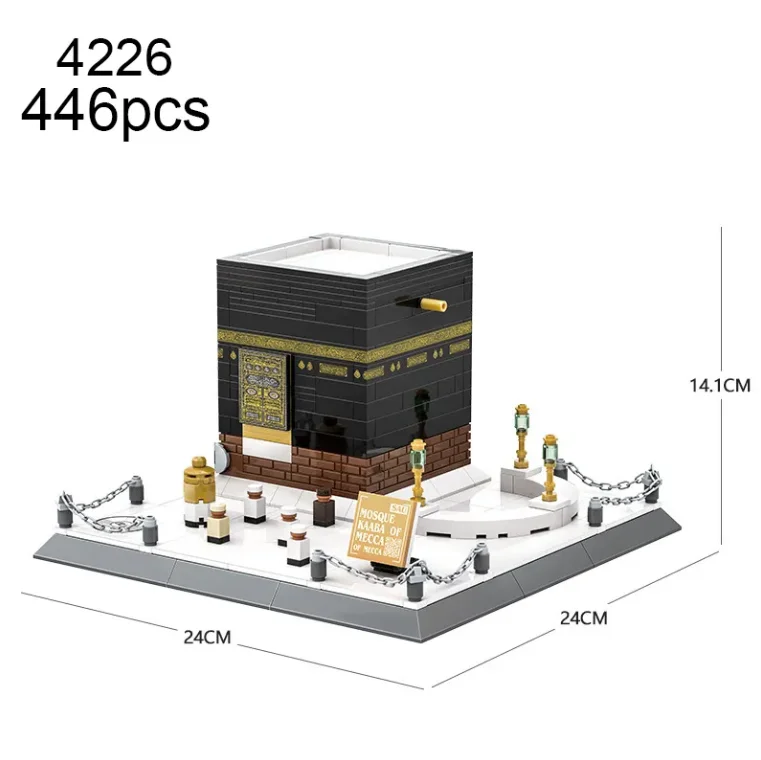 Wholesale Large Building Block Set Islamic Toys Muslim Kaaba Decoration Haj Gift Building Block Set Bricks Toy Kids Adults
