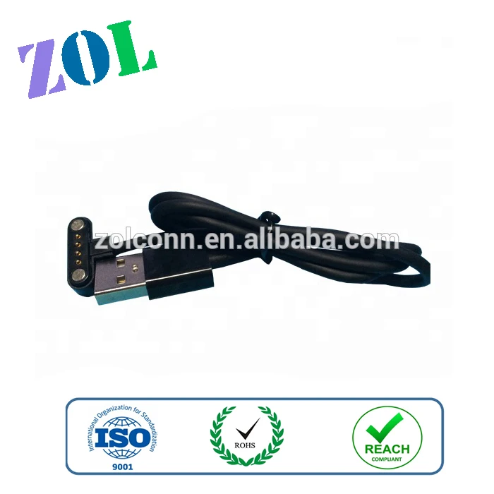 4 pin magnetic electrical dc power pogo pin connector