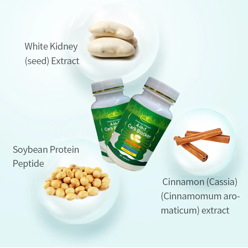 OEM 60 Tablets Neutralize Carbs Enhance Digestion Support Metabolism Improve Skin Carb Blocker Pill