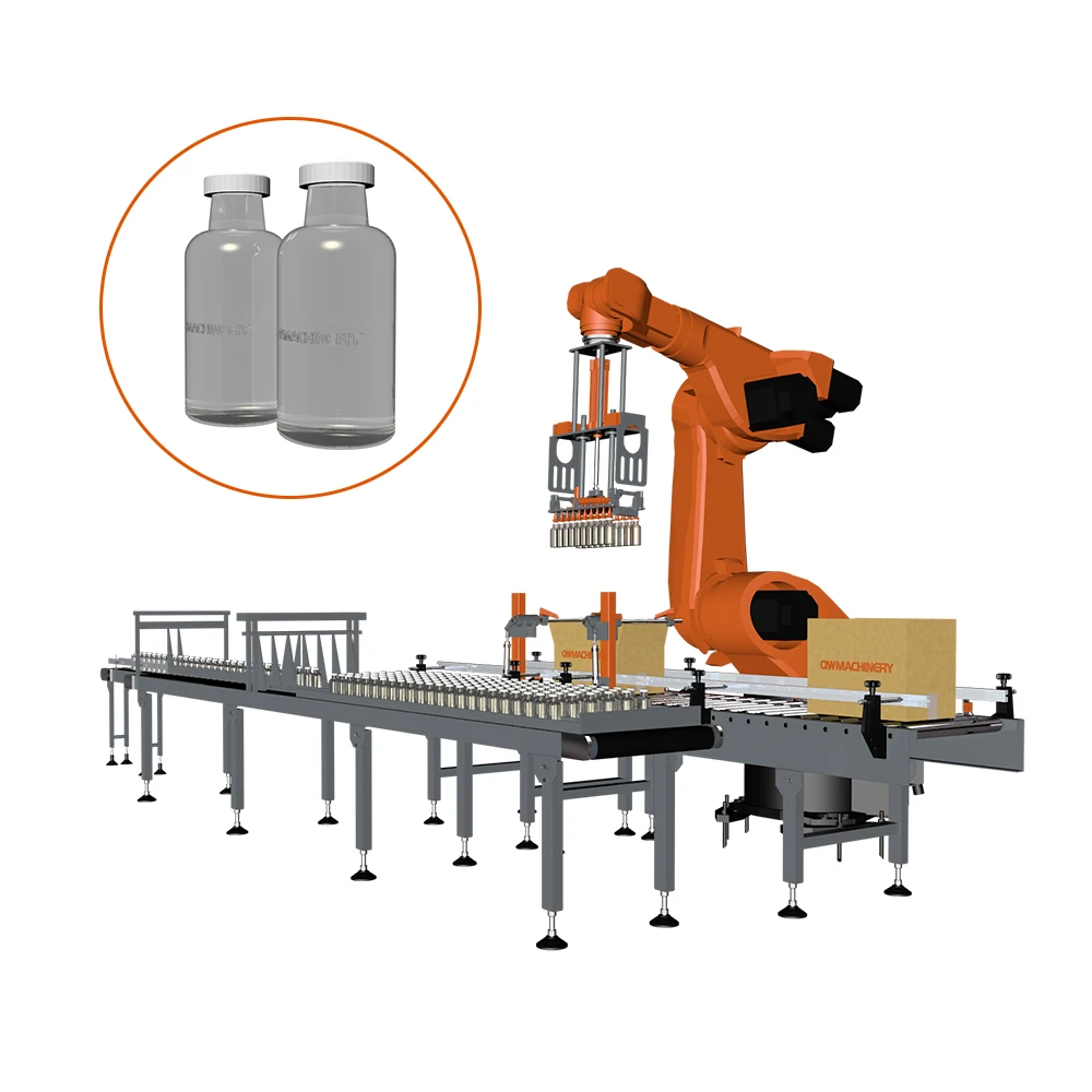 Automatic Drop Type Carton Packer Machine Case Packer For Bottles Cans