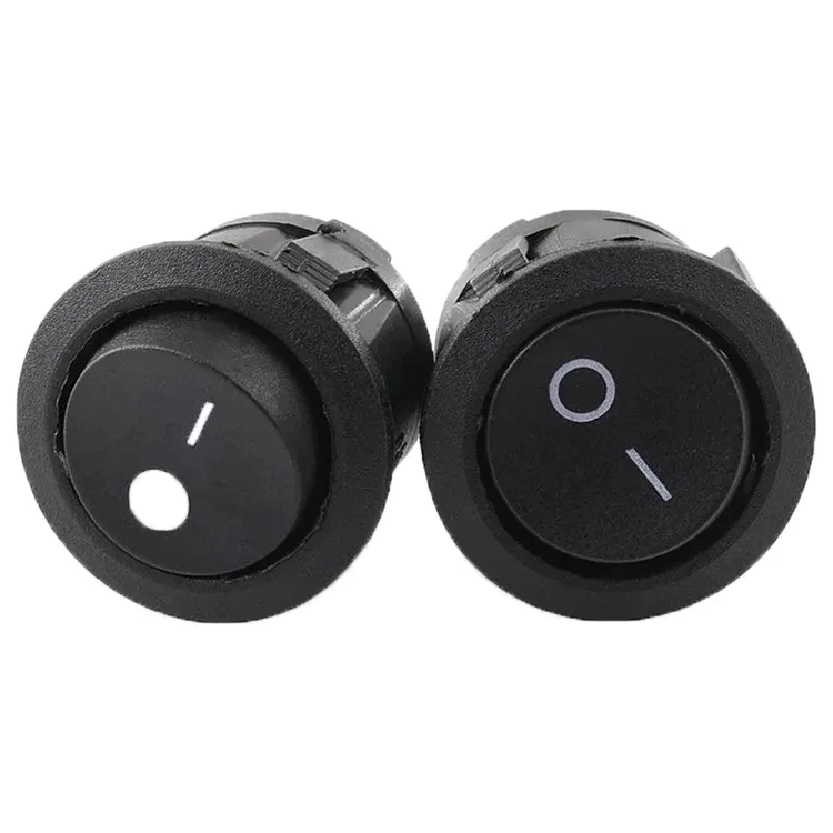 Factory Custom Round Rocker Switch On/Off Toggle Round Button 2Pin Ac Rocker Switch