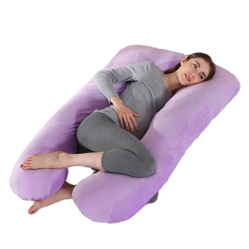 Hot Selling U-Shape Memory Foam Nursing Pillow Large Size Cotton Multi-Functional Body Care Mat for Pregnant Moms Baby Feeding