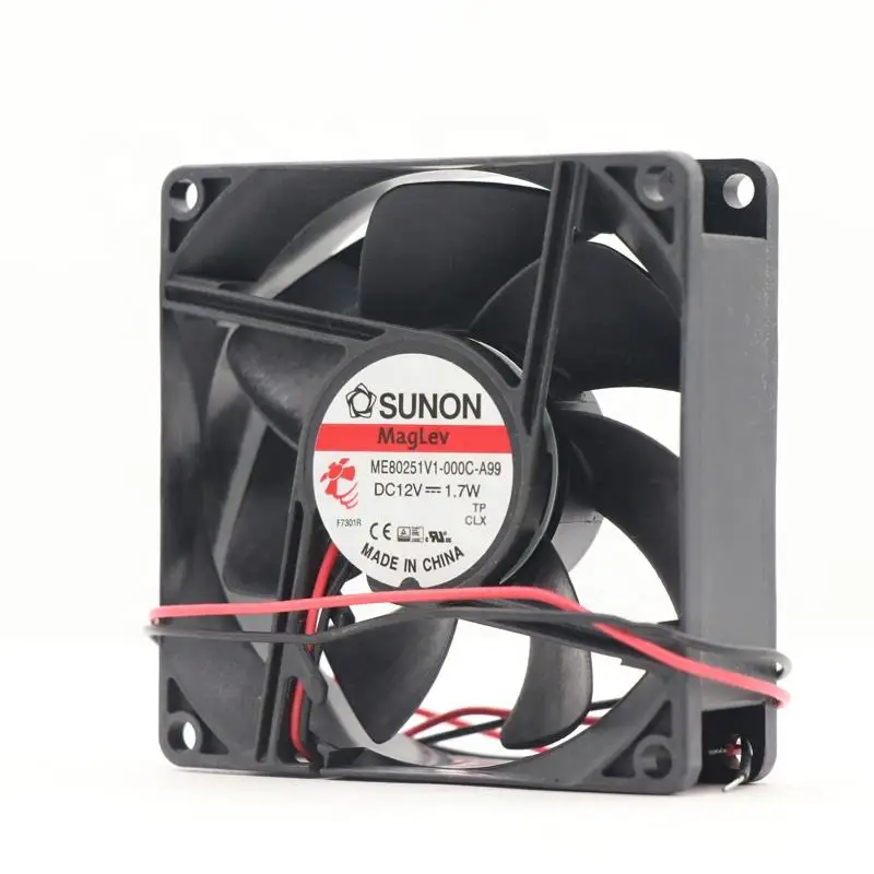 SUNON работающего на постоянном токе 12 В в 1 7 W ME80251V1-000C-A99 80x80x25 мм 69.7m 3/ч 33dBA 2 проводами инвертор бесшумный вентилятор осевой
