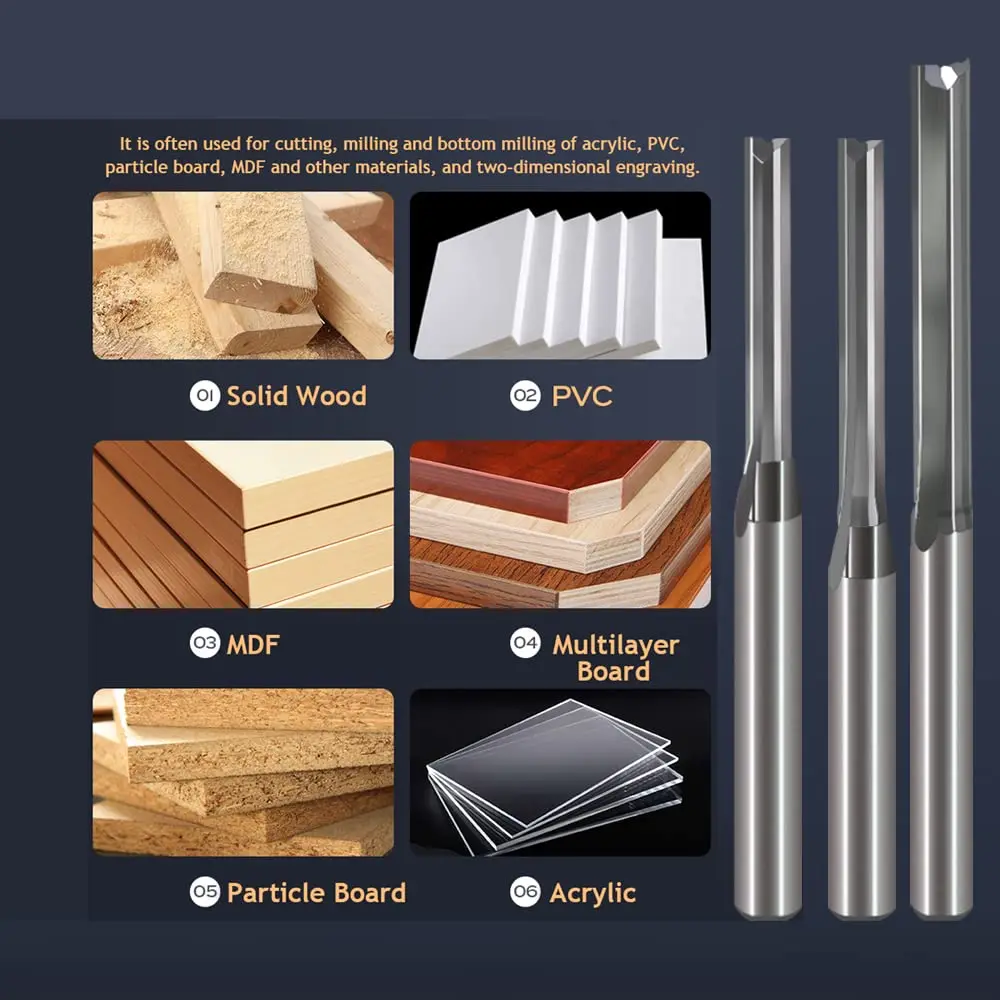 Tct Straight Router Bit up Down Spiral Engraving Cutters CNC Wood Router Bit