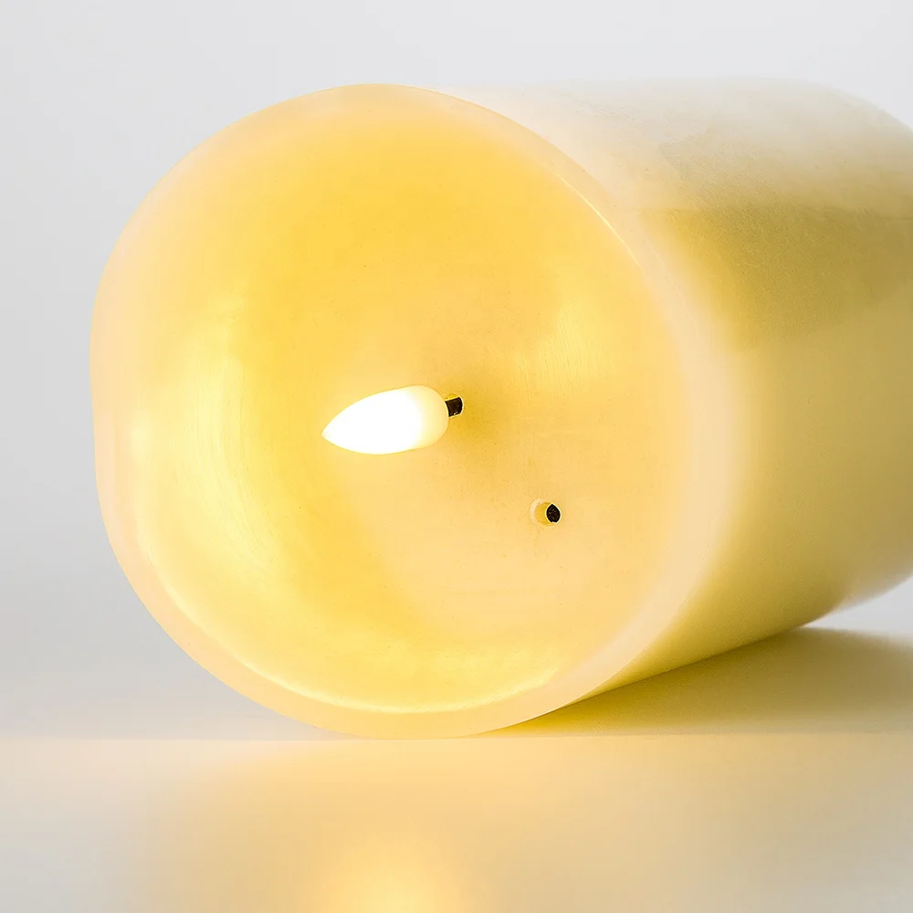 3d real flame 8 H10 H12.5 H15 столб цвета слоновой кости парафиновый воск работающие от аккумулятора светодиодные свечи с выдувным датчиком